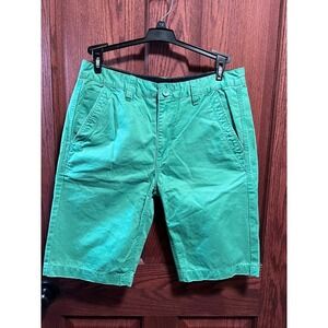 Calvin Klein Jeans Kelley Green Shamrock‎ Chino Shorts Flat Front Casual Size 31